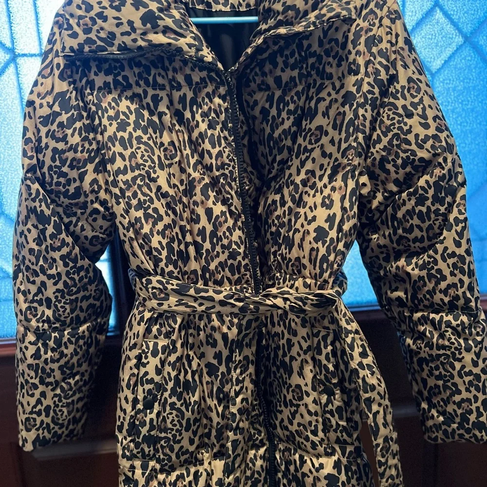 J. Crew Animal Print Puffer Jacket - Picture 3 of 3